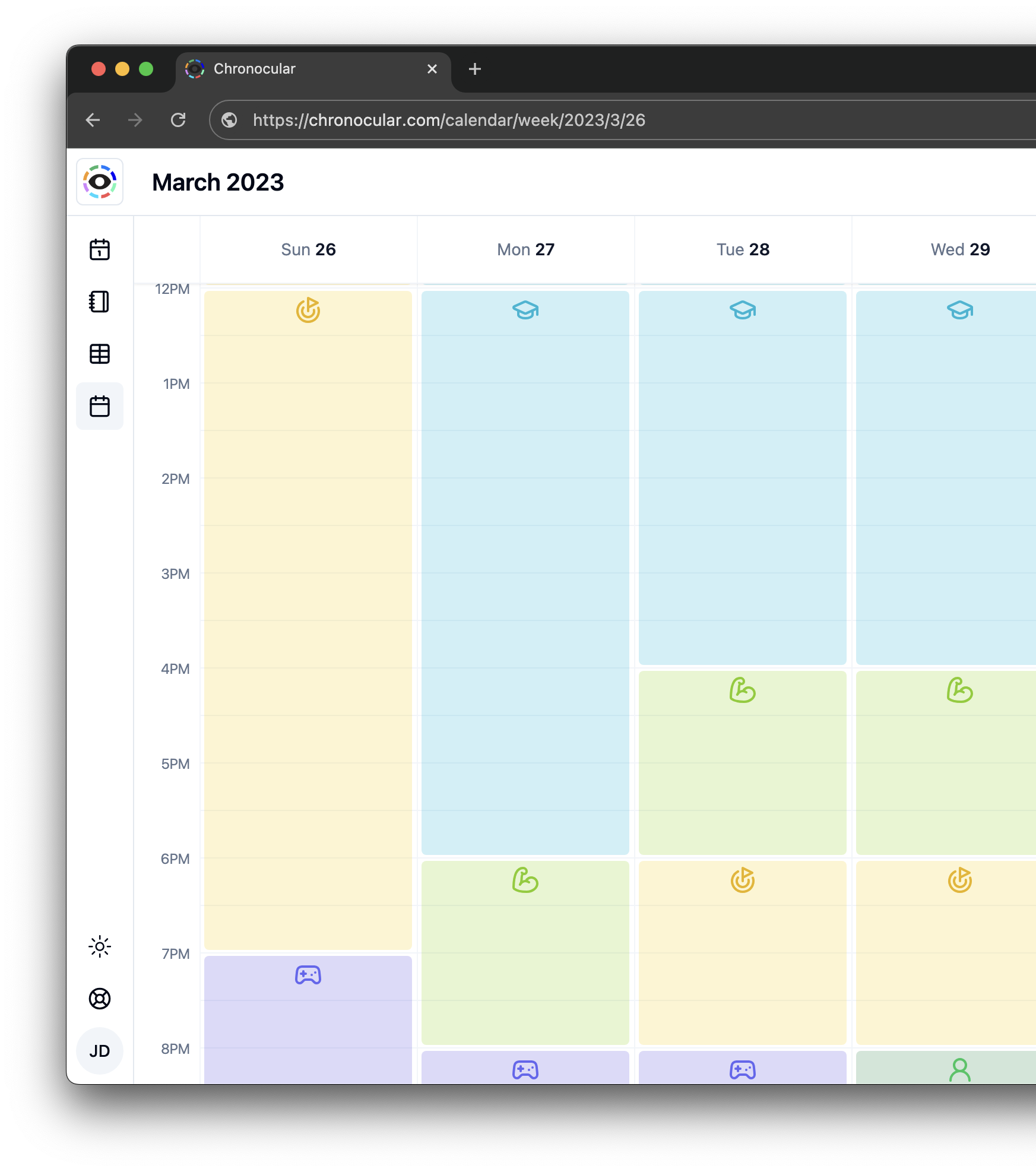 Chronocular Dashboard Light Theme